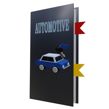 3 D illustration of automotive book icon png