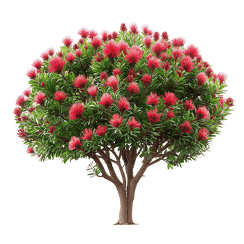 Callistemon Viminalis Tree with Transparent Background Cutout png