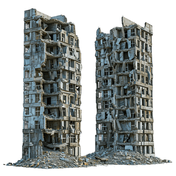 Isolated Ruined Urban Environment png