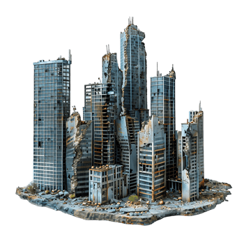 Transparent Background Urban Ruins png