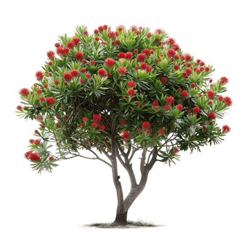 Callistemon Viminalis Tree Isolated on Clear Cutout png