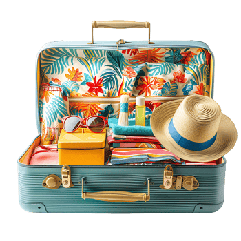 Set of Beach Accessories for Swimming and Relaxing png