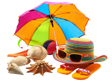 Summer Beach Gear Isolated on Transparent png