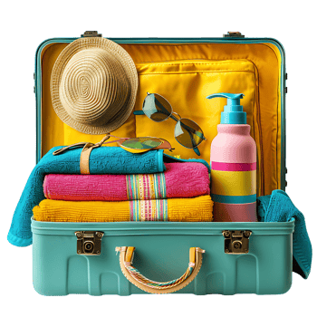 Summer Beach Items Isolated on Clear Background png