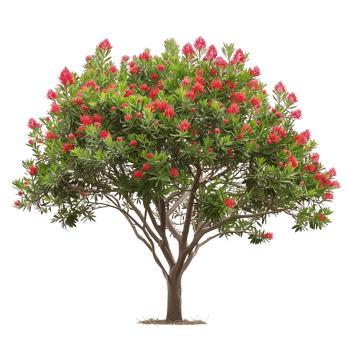 Callistemon Viminalis Tree Isolated on Transparent Background png