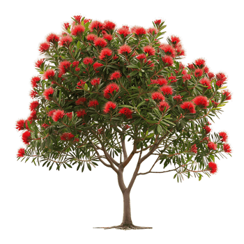 Callistemon Viminalis Tree Isolated on Clear Background png