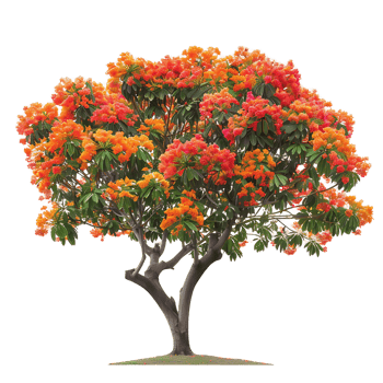 Delonix Regia Cutout on Transparent png