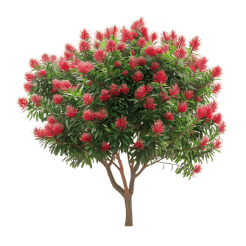 Callistemon Viminalis Isolated on Transparent png