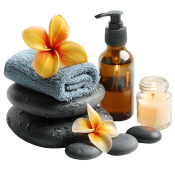 Isolated Spa Wellness Products Transparent png