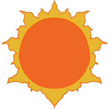 The sun in the sky png