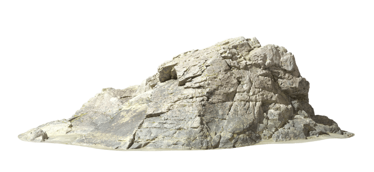 3d rendering rocks mountains shapes on transparent backgrounds png