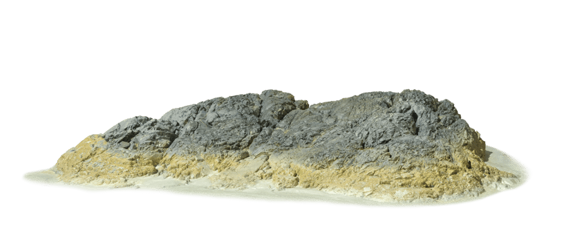 Natural realistic rock landscape blur edge cut out backgrounds 3d render png