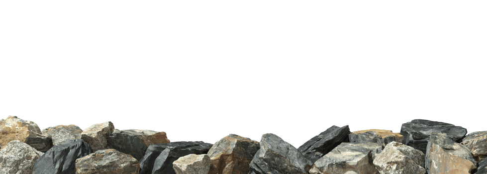 Panorama rocks ground cutout backgrounds 3d illustrations png