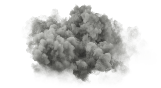 Black rain cloudy isolated backgrounds 3d render png