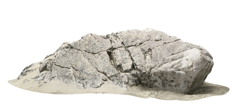 Isolated realistic reef rock on dune 3d illustrations png