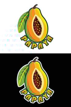 Colourful Fruits Illustration with Names. vector