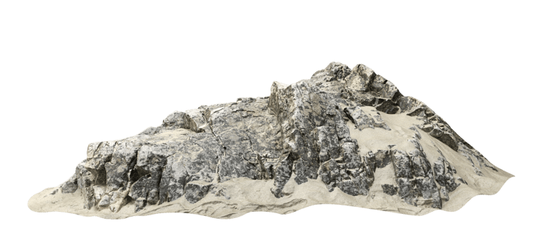 Beaches rock on sand cutout backgrounds 3d render png