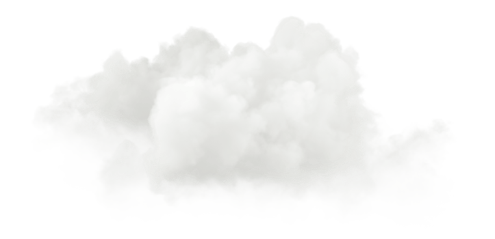 Realistic peaceful cotton cloud 3d render png