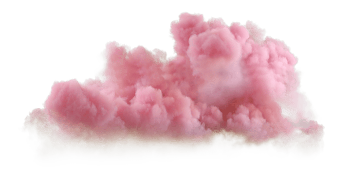 Cut out dusk pink dim cloud 3d illustrations png