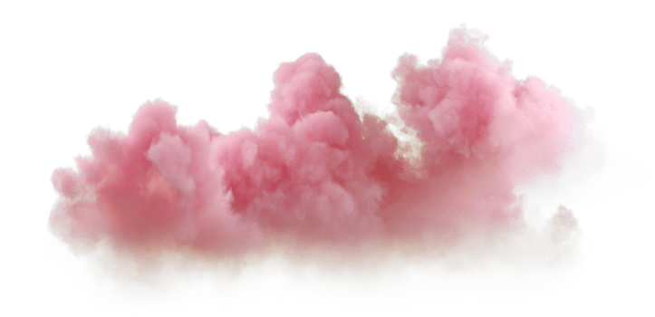 Romance cloud explode gloaming on transparent backgrounds 3d render png