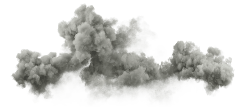 Overcast rain cloud horizontal panorama cutout transparent backgrounds 3d render png
