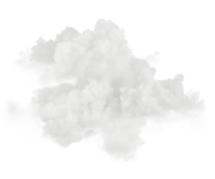 Smooth realistic specials render soft clouds on transparent backgrounds 3d illustrations png