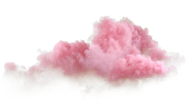Romantic pastel twilight sun set clouds cutout on transparent backgrounds png