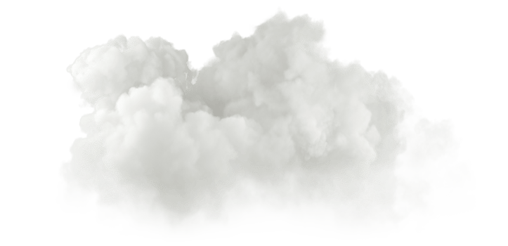 Daytime white clouds floating on transparent backgrounds 3d illustrations png