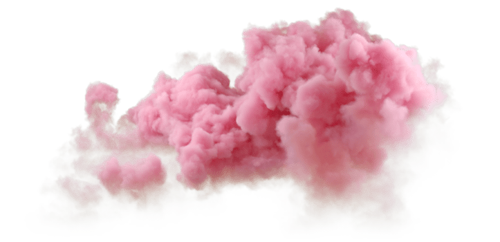 Pink clouds tranquility isolated transparent backgrounds 3d render png