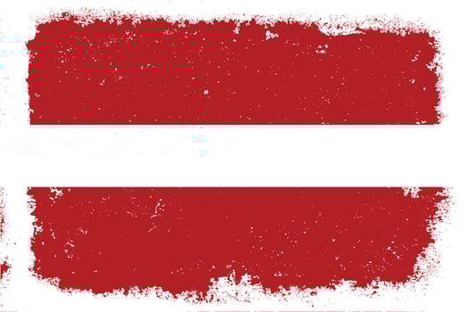 Vintage flat design grunge Latvia flag background vector