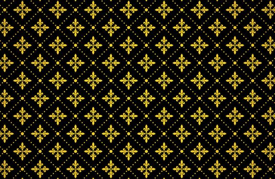 Golden color royal pattern vector