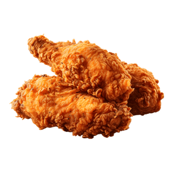 Fried chicken on transparent background png
