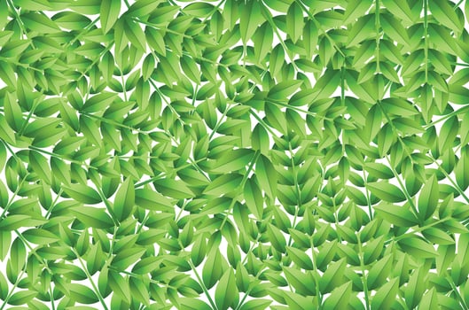 Green leaves pattern vector