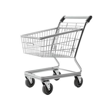Shopping cart on transparent background png