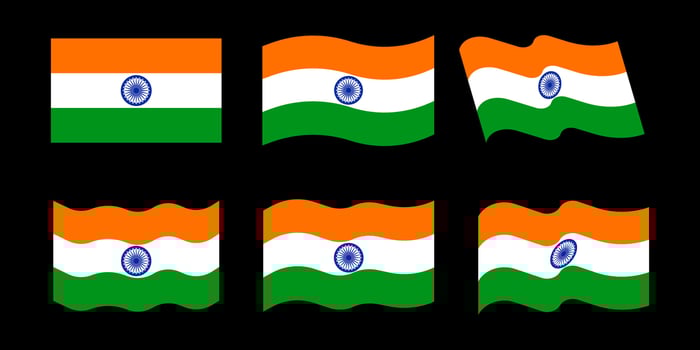 Flat illustration flag of india vector