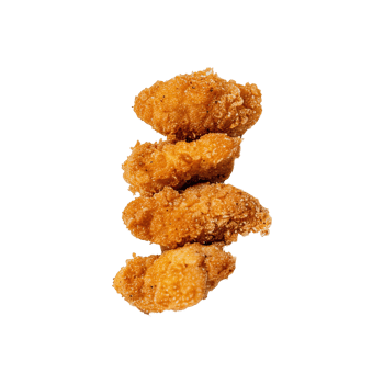 Set of delicious chicken nugget on transparent background. png