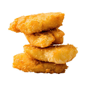 Set of delicious chicken nugget on transparent background. png