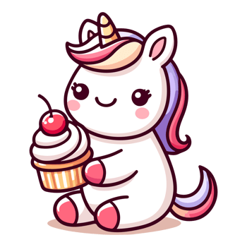 cute unicorn cartoon icon character png