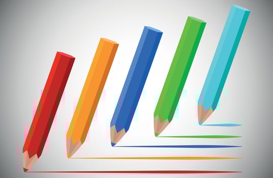 Wooden Color Pencil Set vector