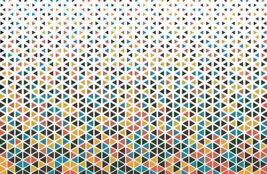 Triangle colorful geometric halftone design vector