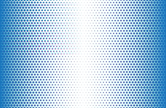 Hexagonal halftone pattern vector