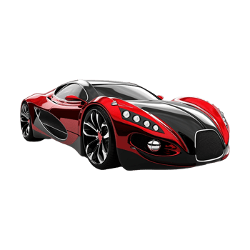 Modern luxury car isolated on transparent background png