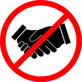 No Handshake icon. No dealing symbol. No collaboration sign for your web design, logo, infographic, UI. illustration png