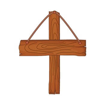 illustration of wooden signboard vector