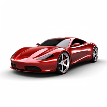 red sports car on transparent background png