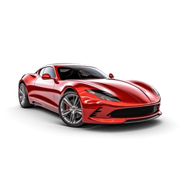 red sports car on transparent background png