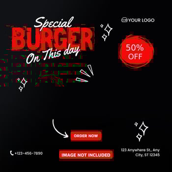 Special Burger Sale Poster Design Food Menu Restaurant Offer Sale psd