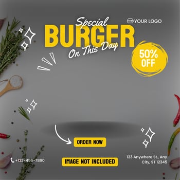 Special Burger Sale Poster Design Food Menu Restaurant Offer Sale psd