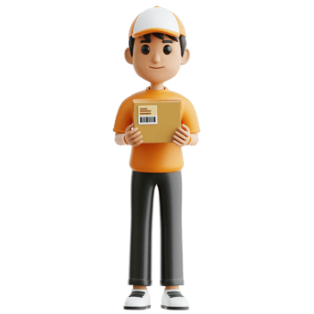 Delivery Man 3d Illustration png