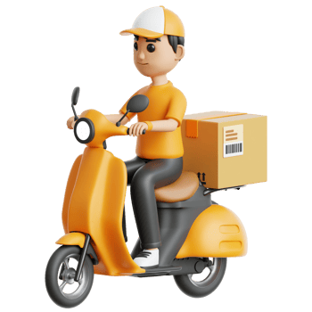 Delivery Bike 3d Illustration png